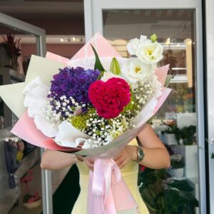 Ortanca Lilyum Buketi