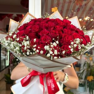 51 Adet Kırmızı Gül Buketi